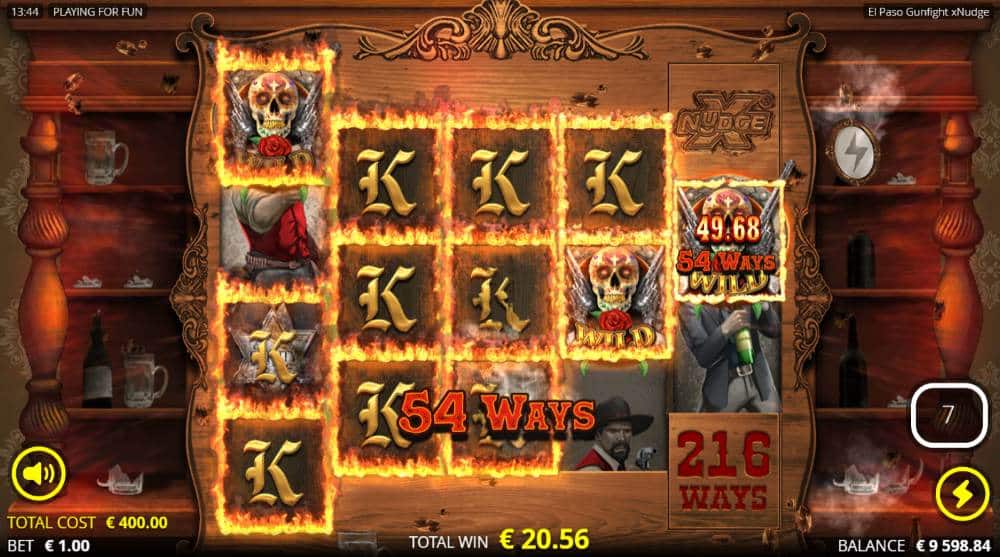 El Paso Gunfight xNudge slot features